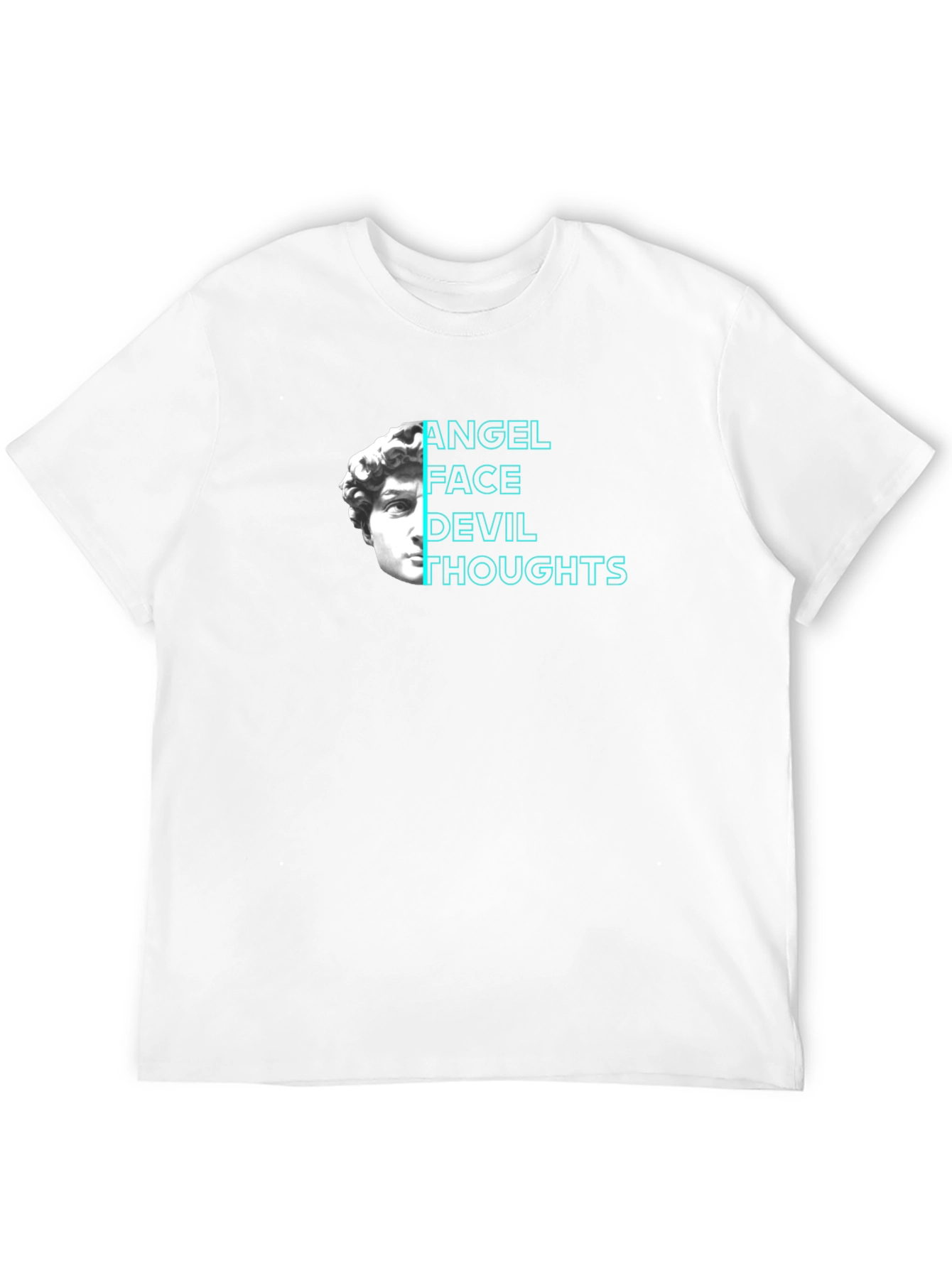 Camiseta Negra Angel Face Devil Thoughts