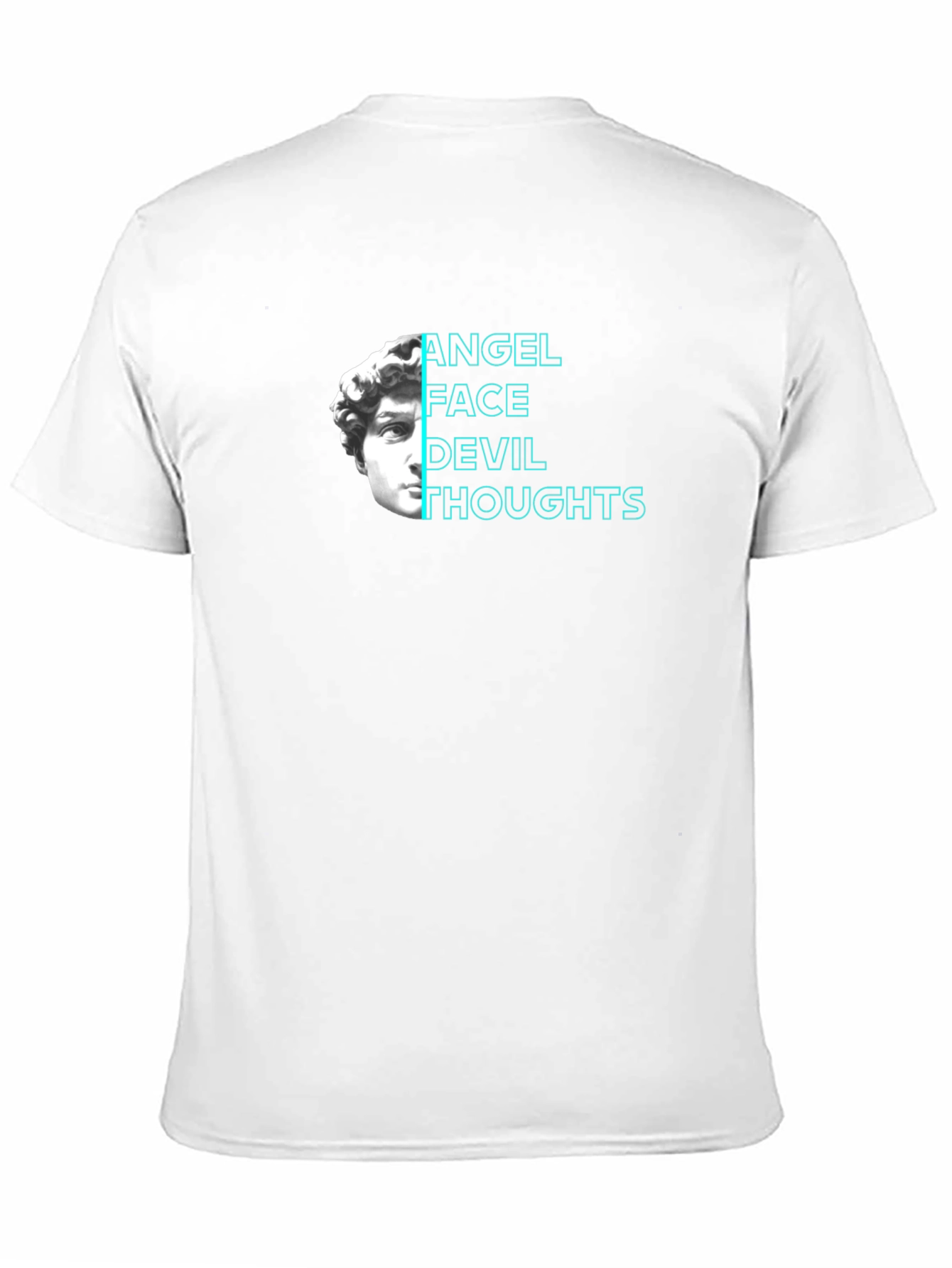Camiseta Negra Angel Face Devil Thoughts