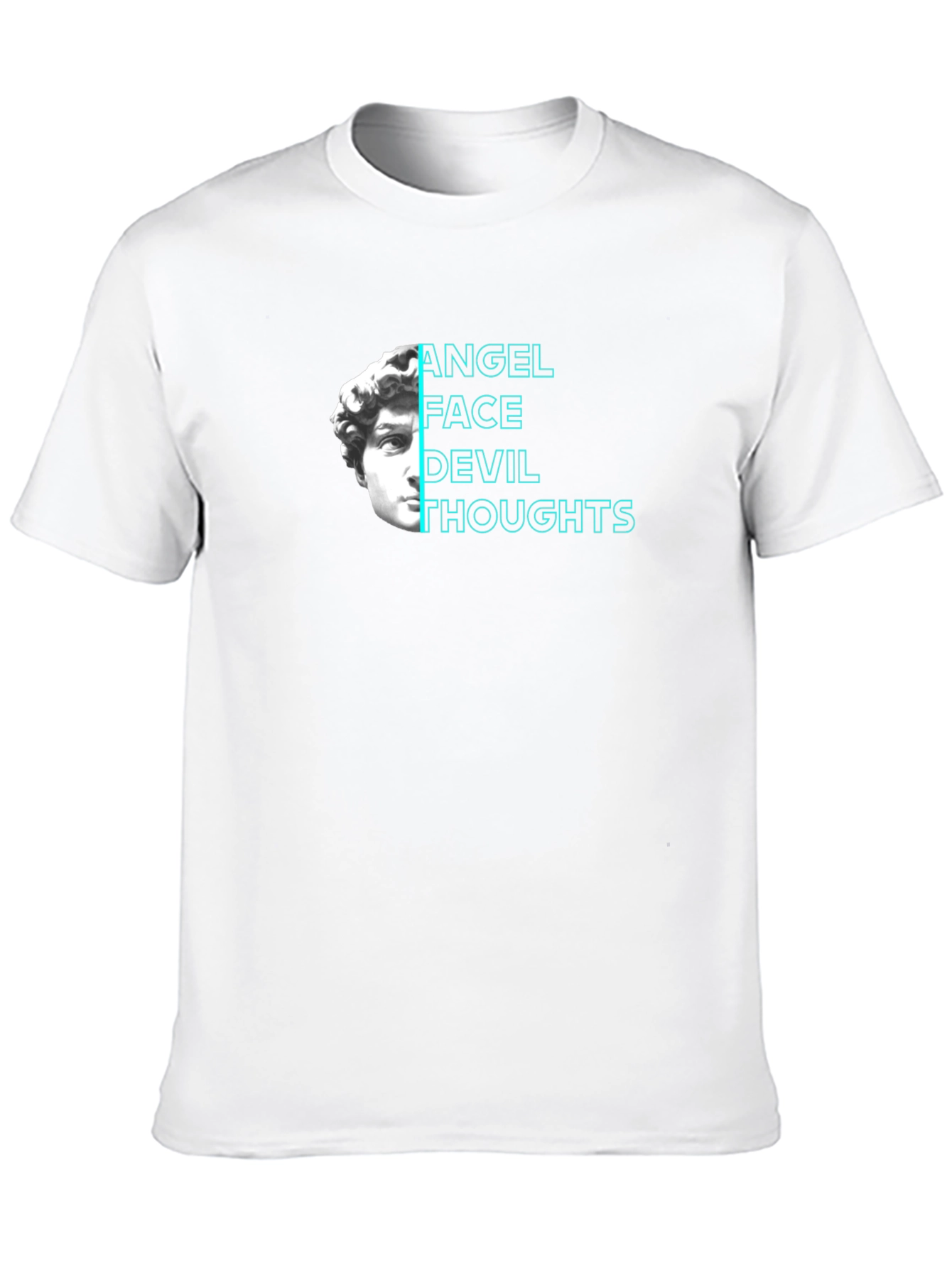 Camiseta Negra Angel Face Devil Thoughts