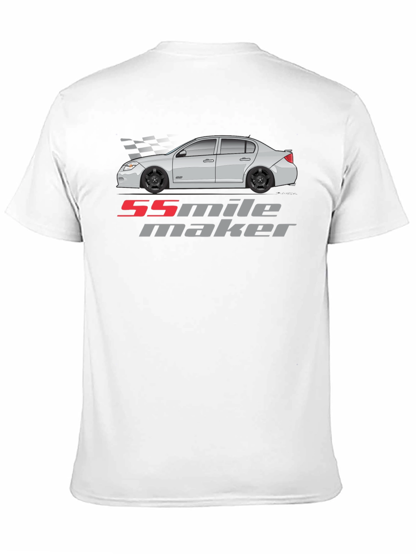 Camiseta Negra 55 Mile Maker Coche Clásico