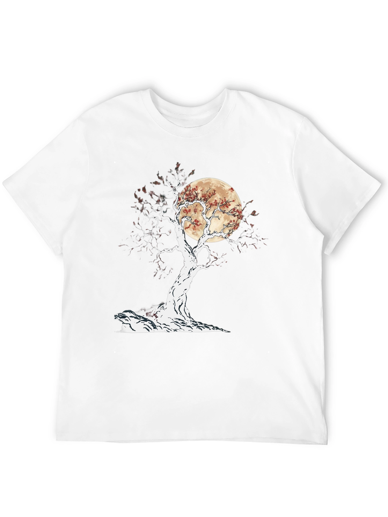 Camiseta Negra Árbol y Luna