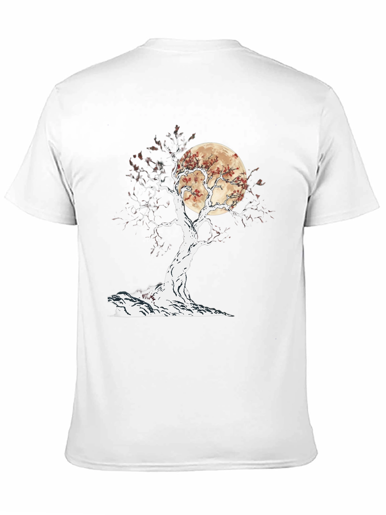 Camiseta Negra Árbol y Luna