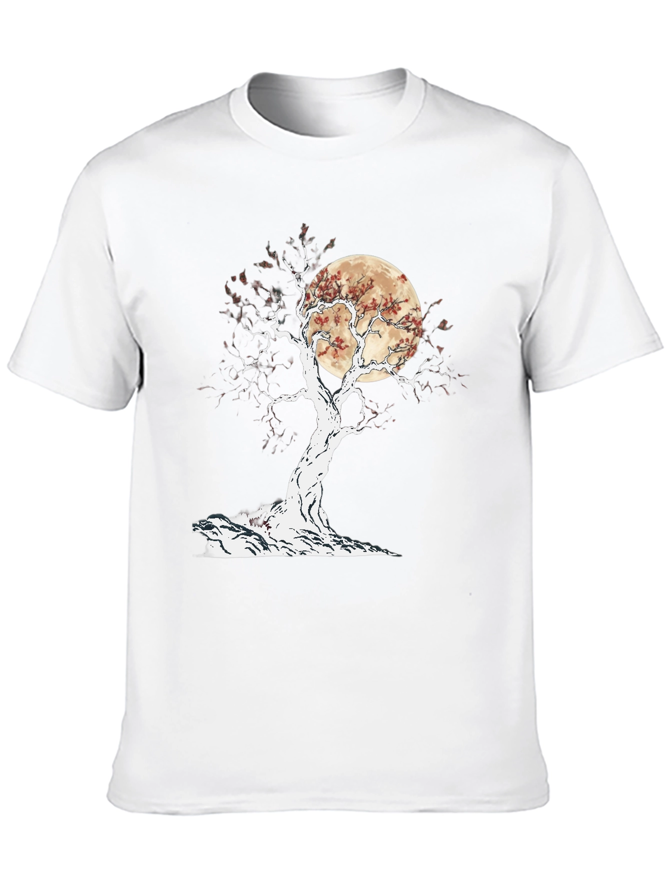 Camiseta Negra Árbol y Luna