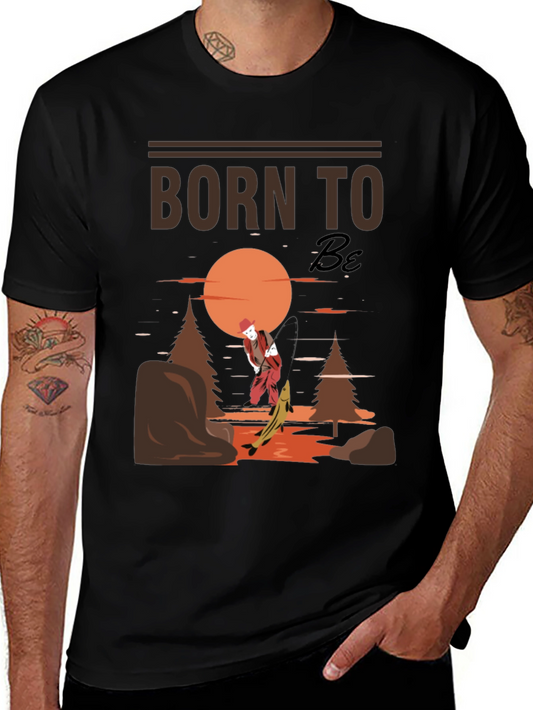 Camiseta Negra Born to Be Pesca
