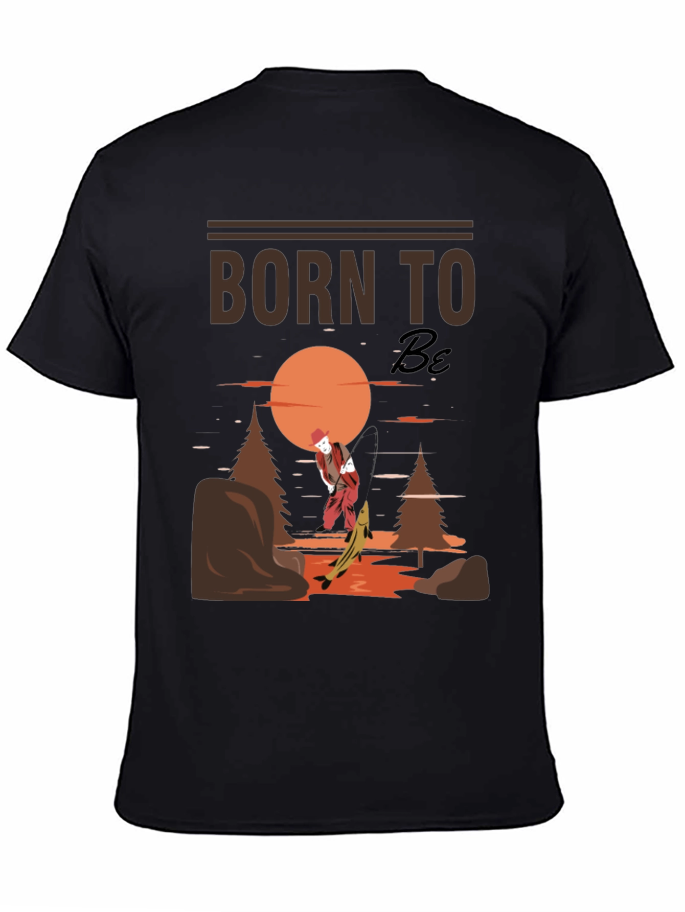 Camiseta Negra Born to Be Pesca