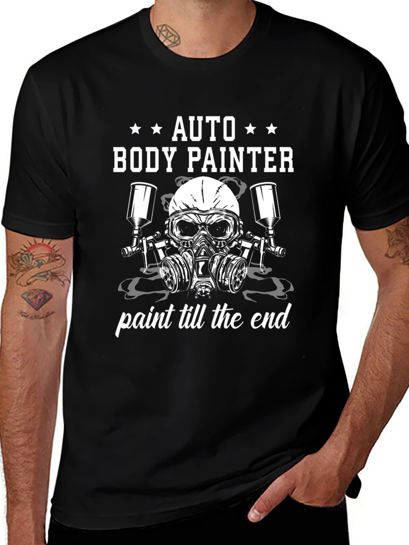Camiseta Negra Auto Body Painter