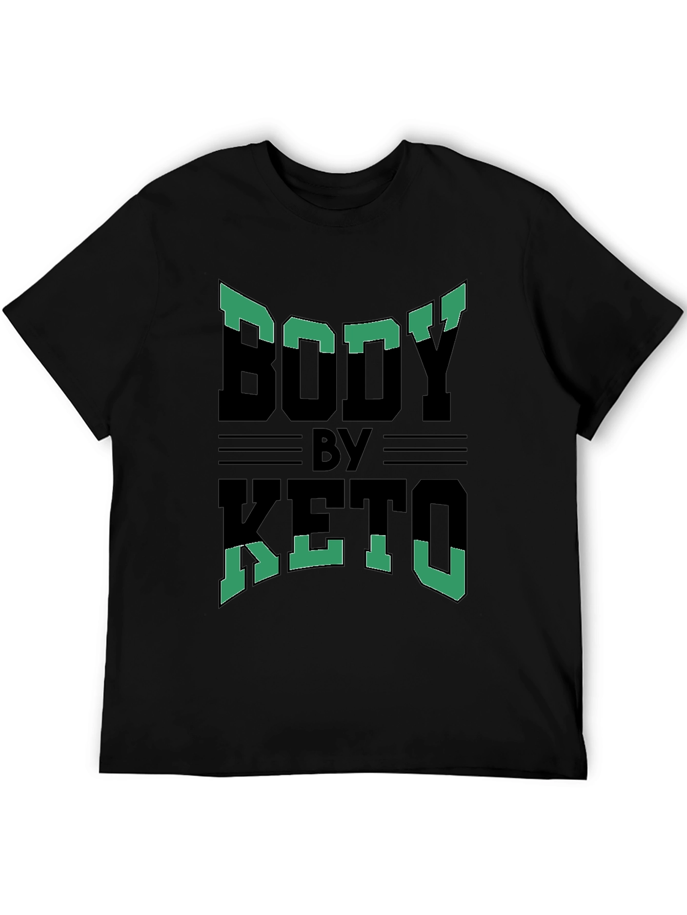 Camiseta Hombre Body By Keto Diseño Moderno