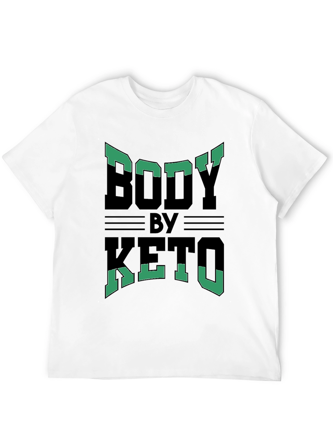 Camiseta Hombre Body By Keto Diseño Moderno