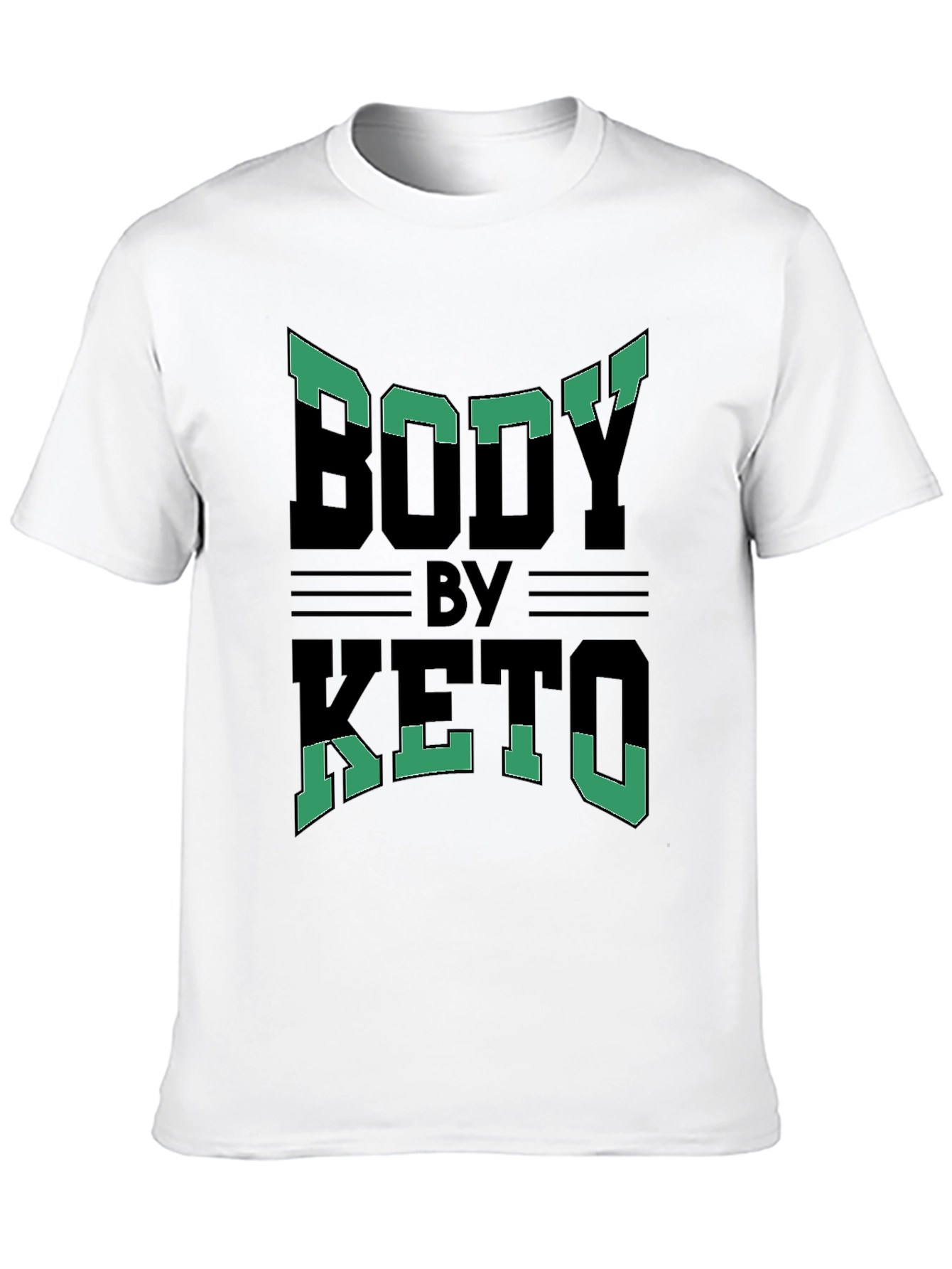 Camiseta Hombre Body By Keto Diseño Moderno