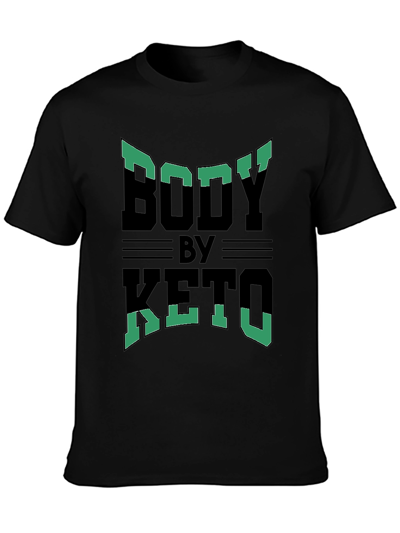 Camiseta Hombre Body By Keto Diseño Moderno