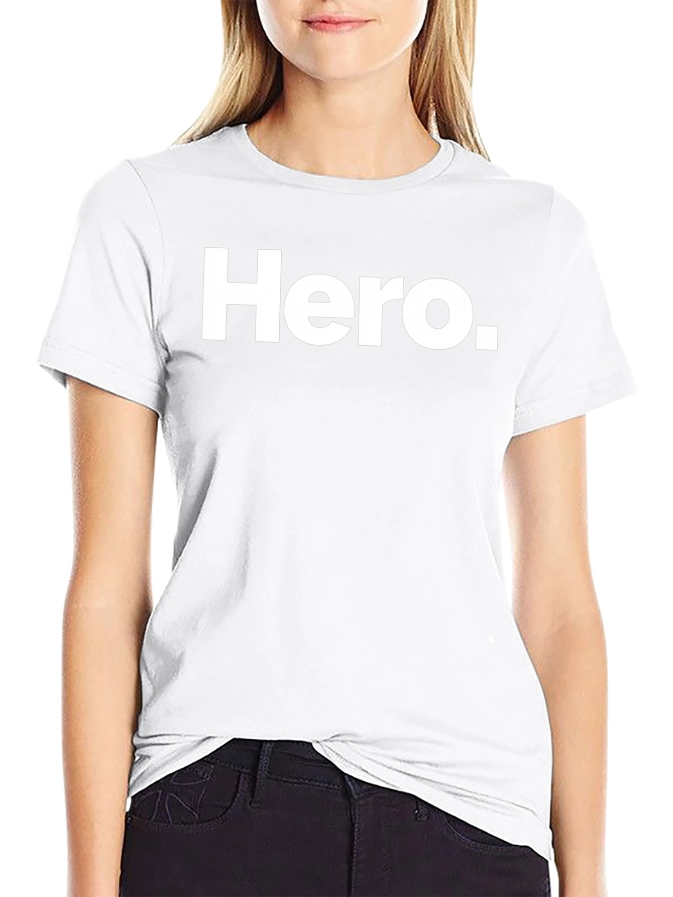 Camiseta Negra Hero para Hombre - Estilo Casual
