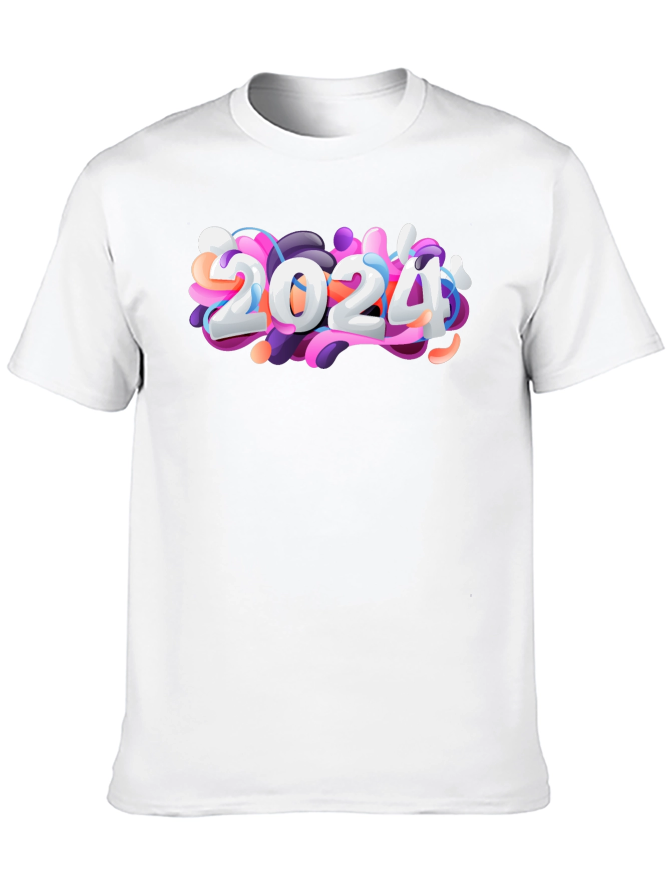 Camiseta Negra con Diseño 2024 Abstracto