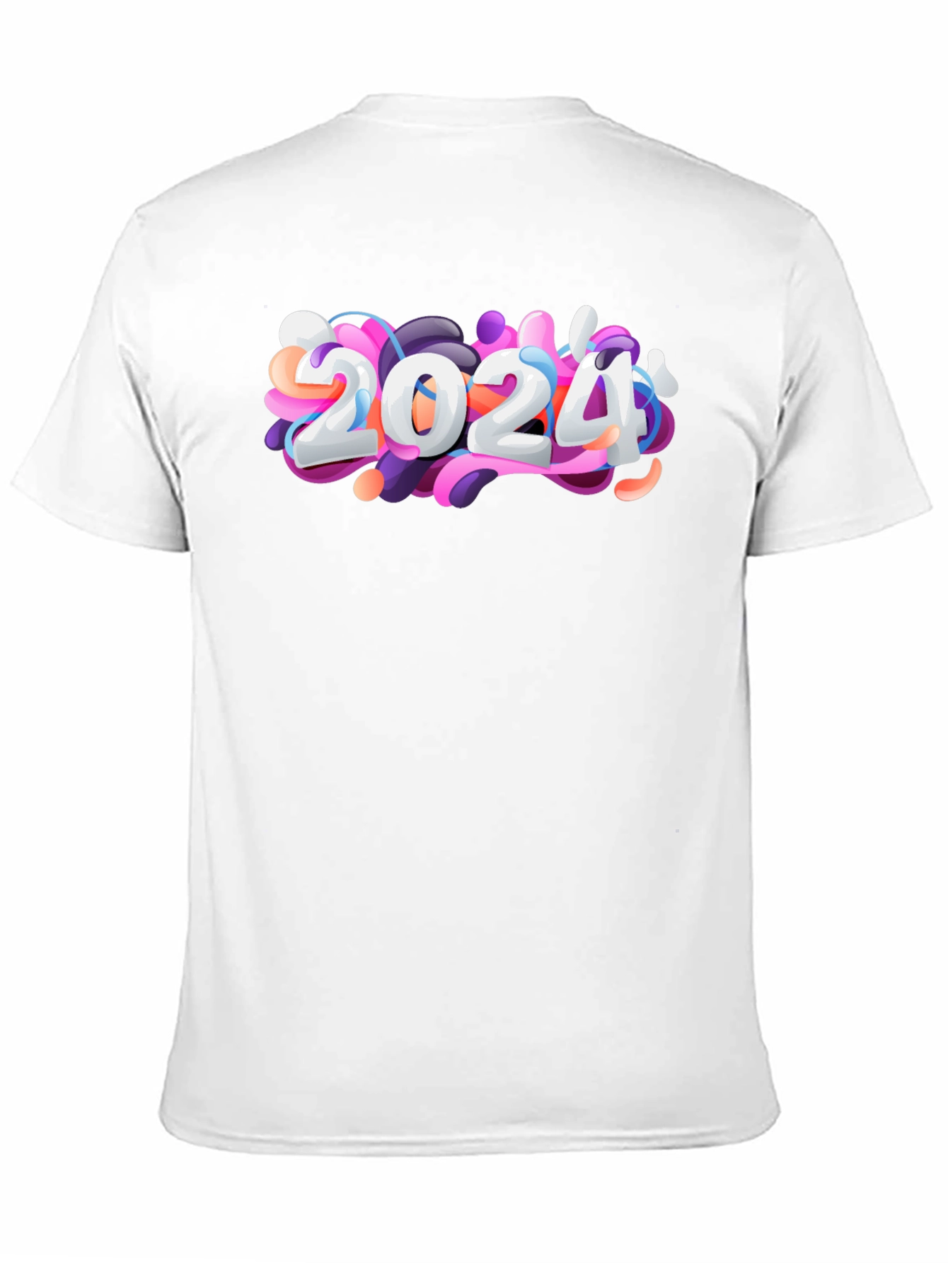 Camiseta Negra con Diseño 2024 Abstracto