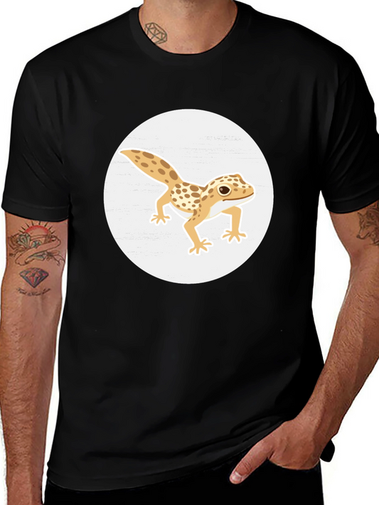 Camiseta Negra con Diseño de Gecko