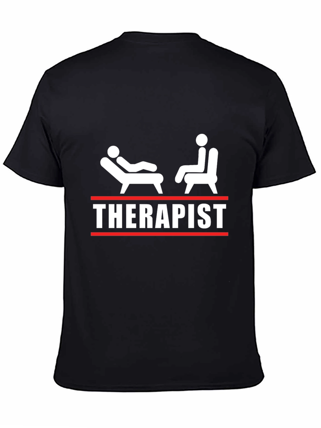 Camiseta Negra Therapist - Humor Profesional