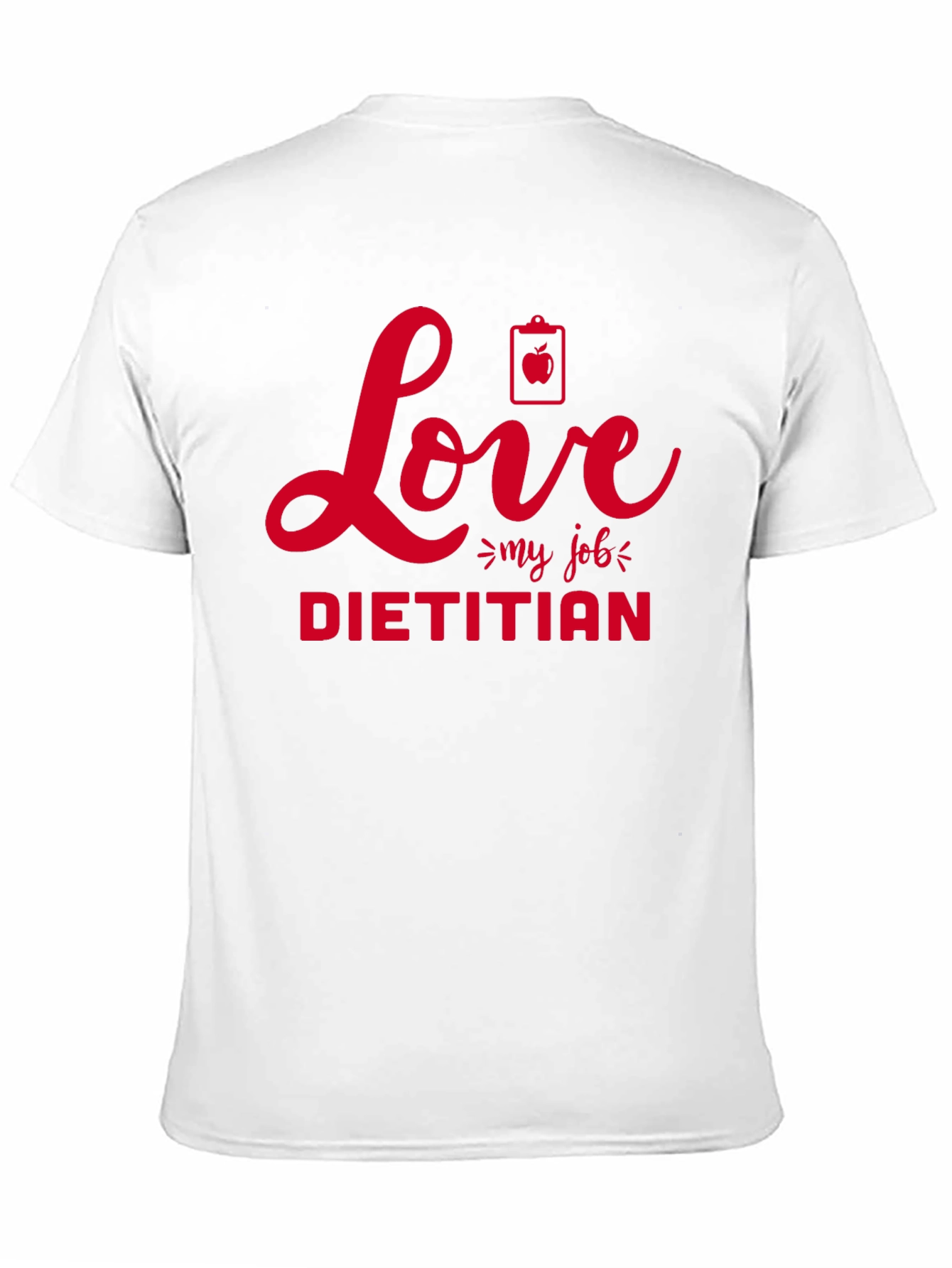 Camiseta Negra Amo mi trabajo de dietista