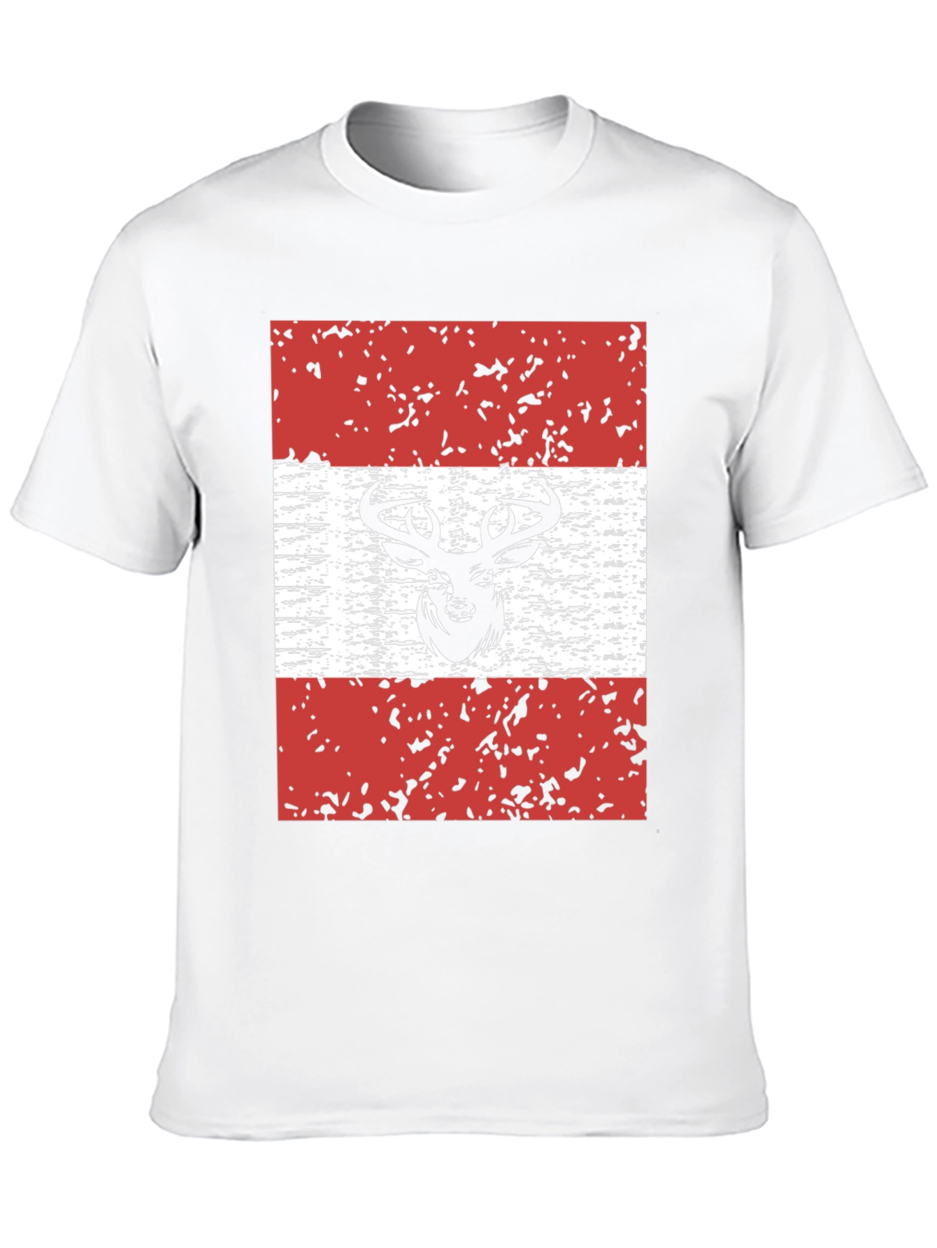 Camiseta Negra con Diseño de Ciervo Estilizado