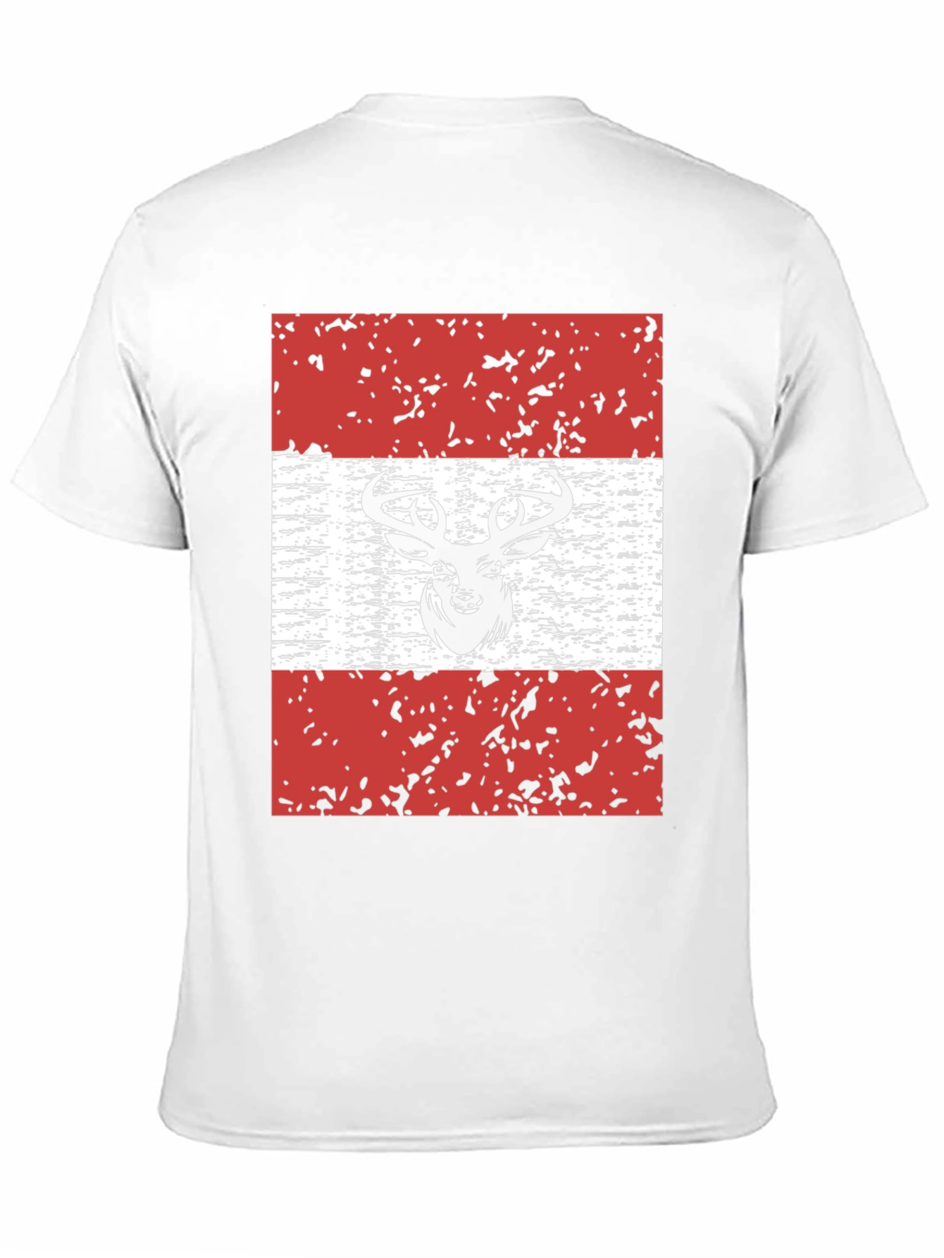 Camiseta Negra con Diseño de Ciervo Estilizado