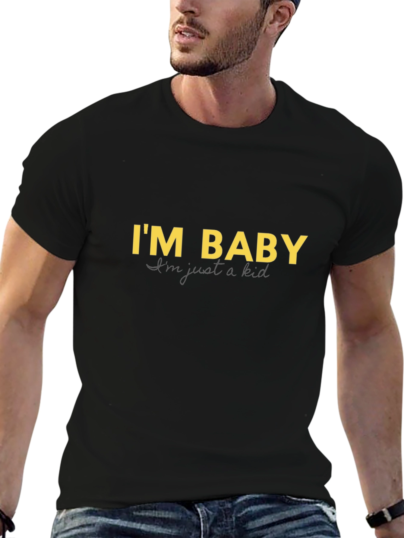 Camiseta Negra Im Baby - Diseño Divertido