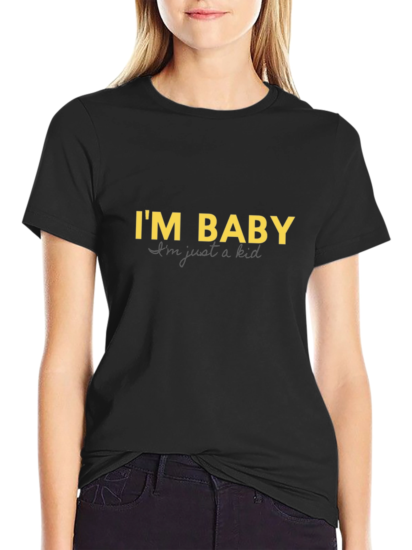 Camiseta Negra Im Baby - Diseño Divertido