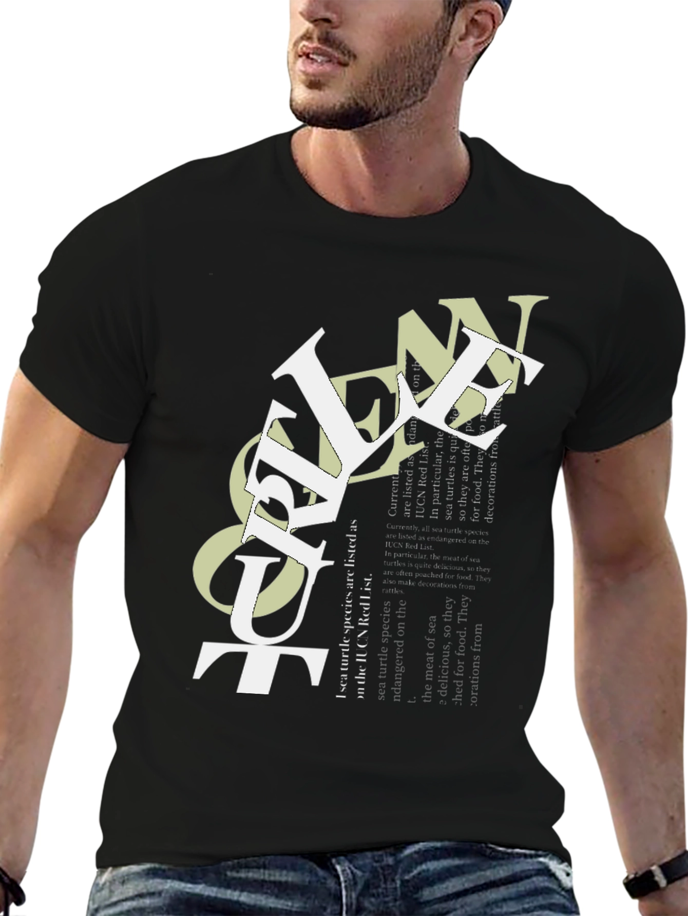 Camiseta Negra con Diseño Ocean Out
