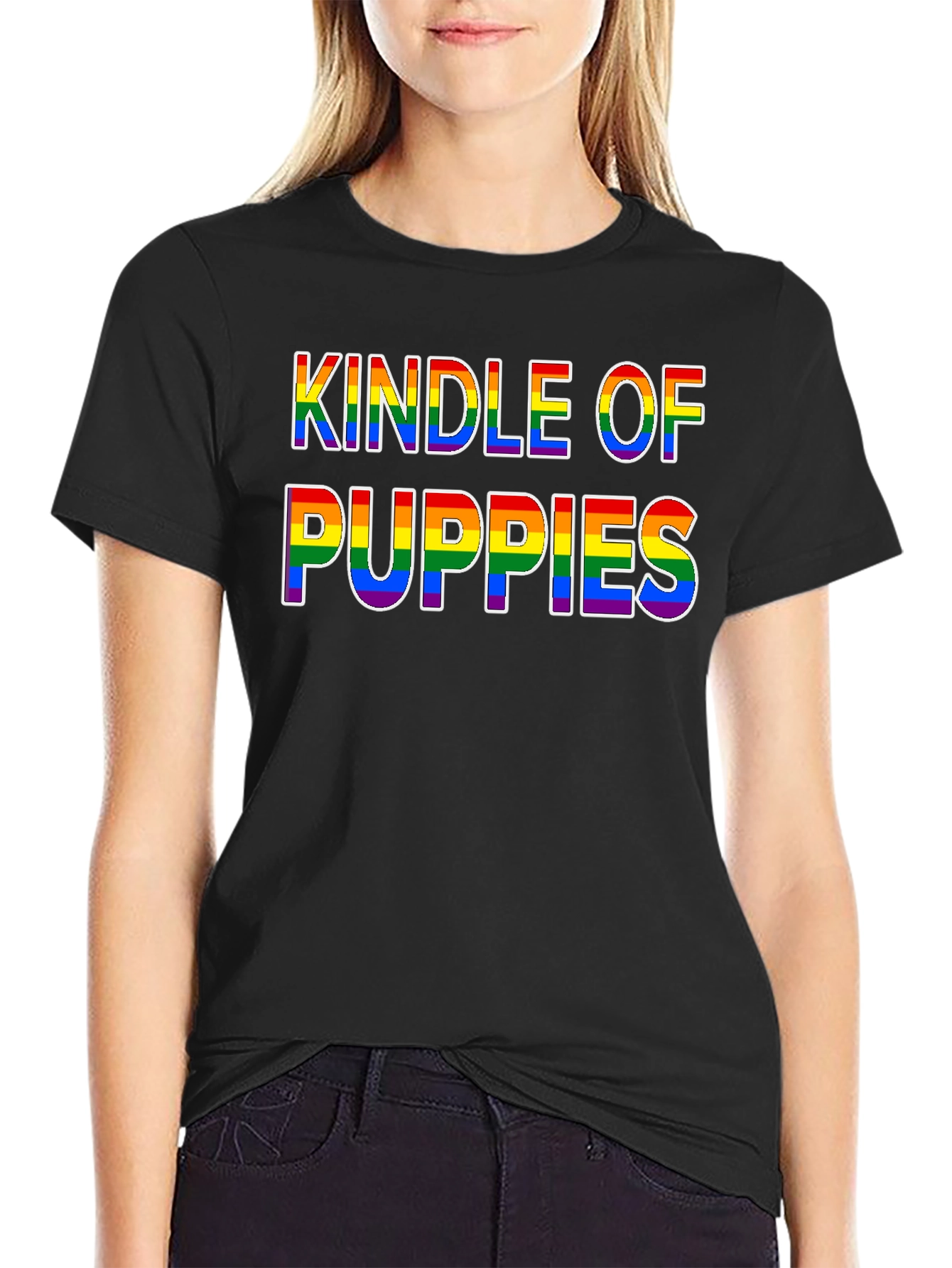 Camiseta Negra Kindle of Puppies LGBT