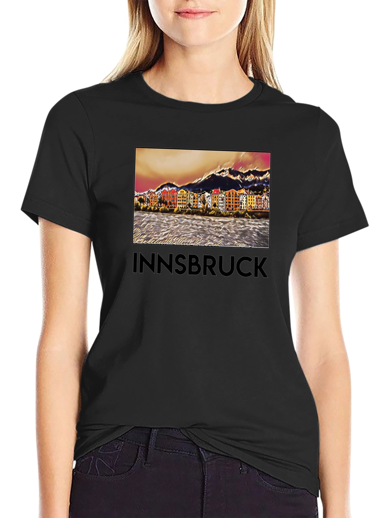 Camiseta Innsbruck Austria Vista Ciudad Diseño Único