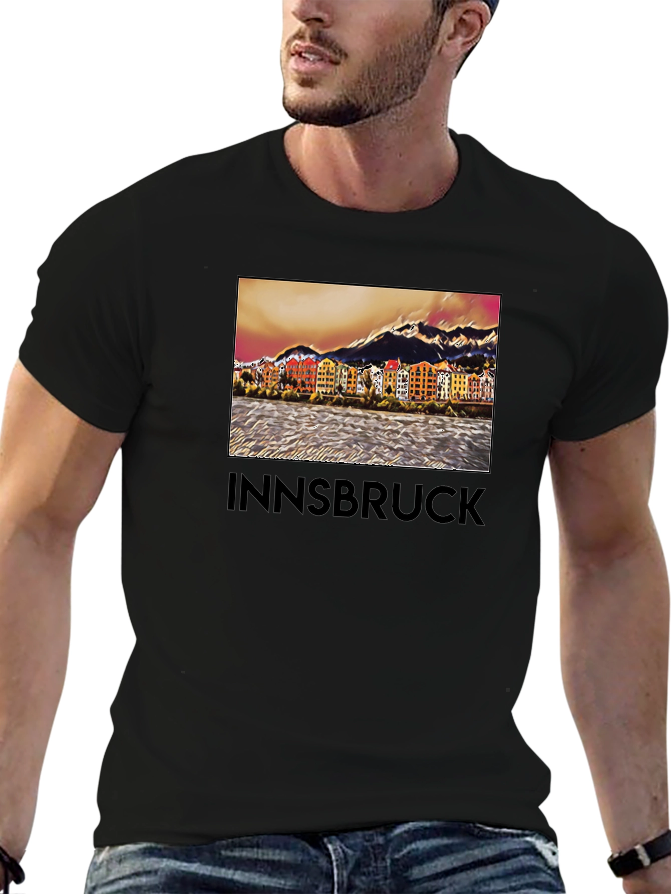 Camiseta Innsbruck Austria Vista Ciudad Diseño Único