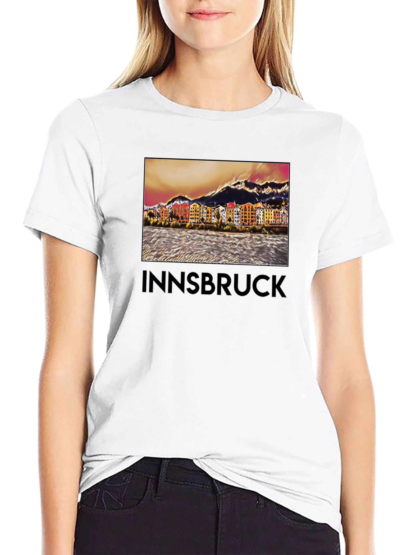 Camiseta Innsbruck Austria Vista Ciudad Diseño Único