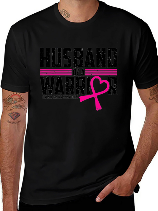 Camiseta Hombre: Esposo de una Guerrera - Conciencia Cáncer