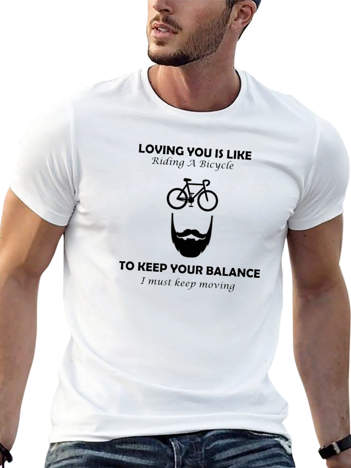 Camiseta Negra: Amar es Como Andar en Bicicleta
