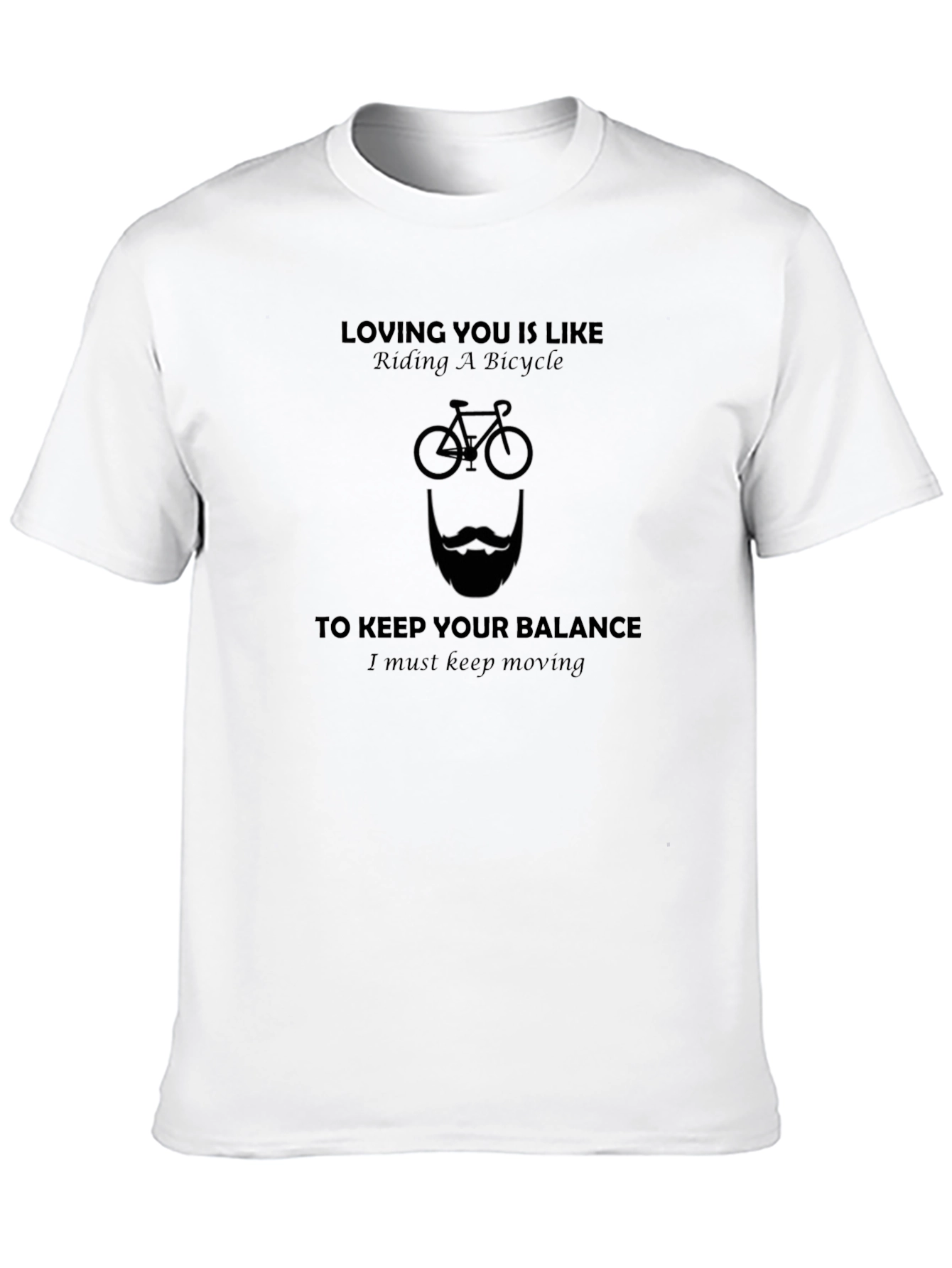 Camiseta Negra: Amar es Como Andar en Bicicleta
