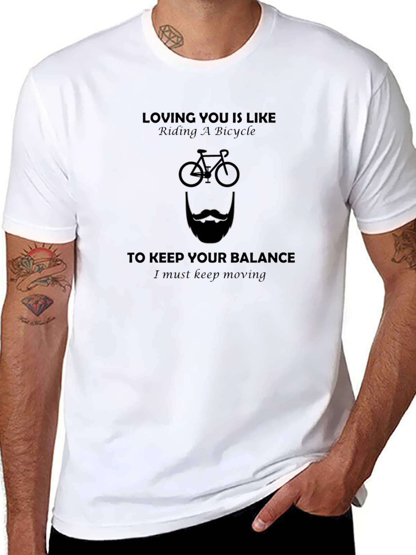 Camiseta Negra: Amar es Como Andar en Bicicleta