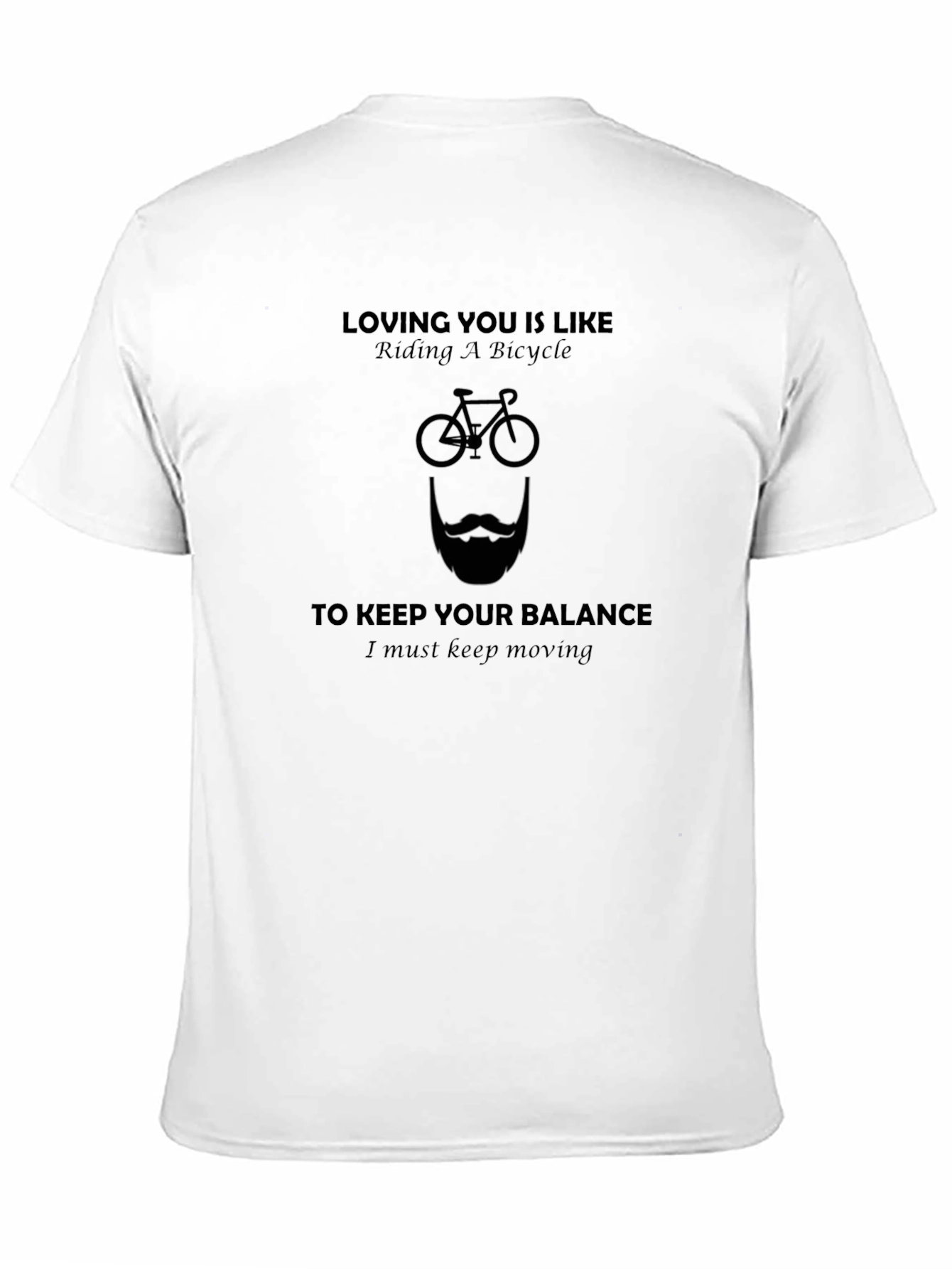 Camiseta Negra: Amar es Como Andar en Bicicleta