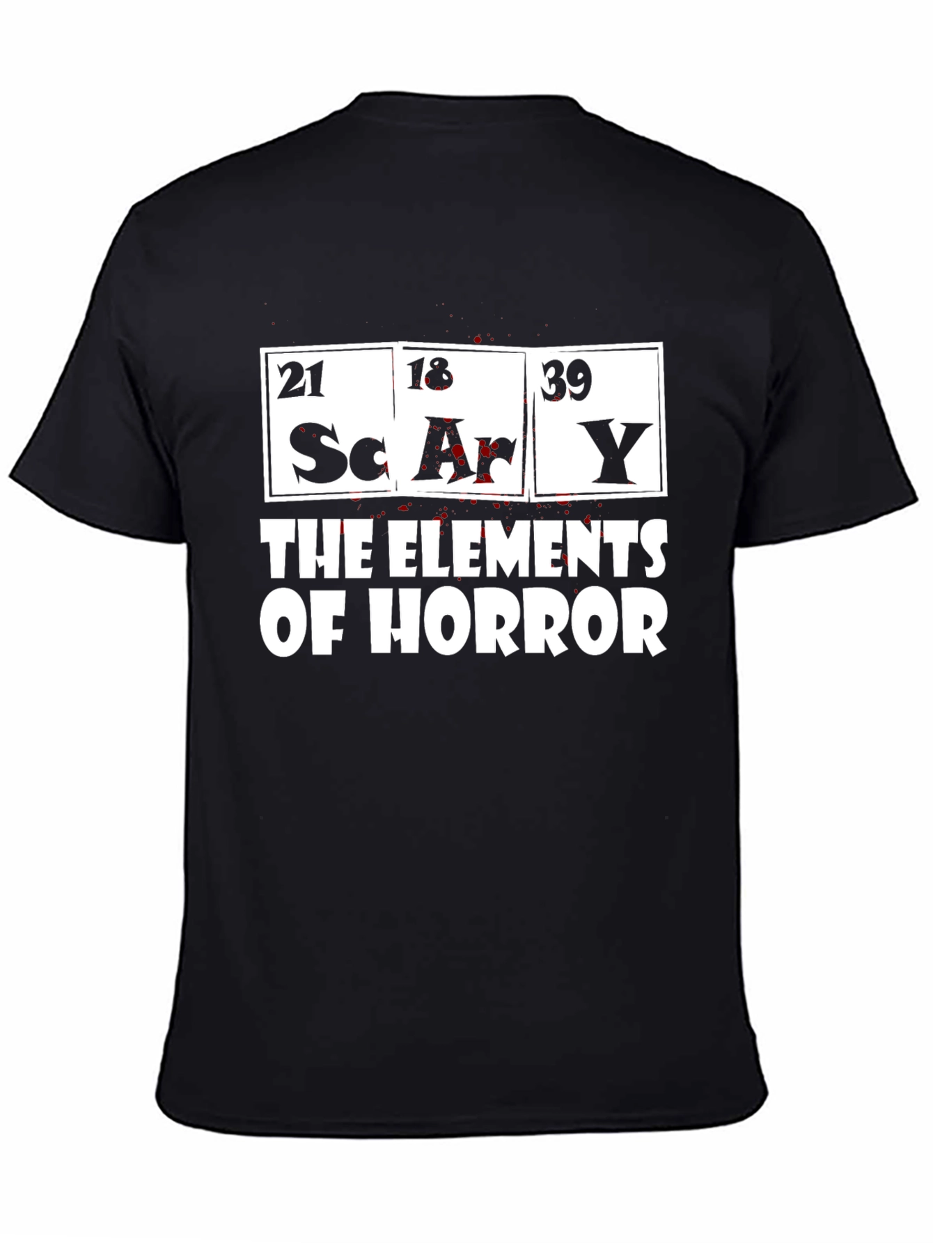 Camiseta Negra Elementos del Horror para Hombre
