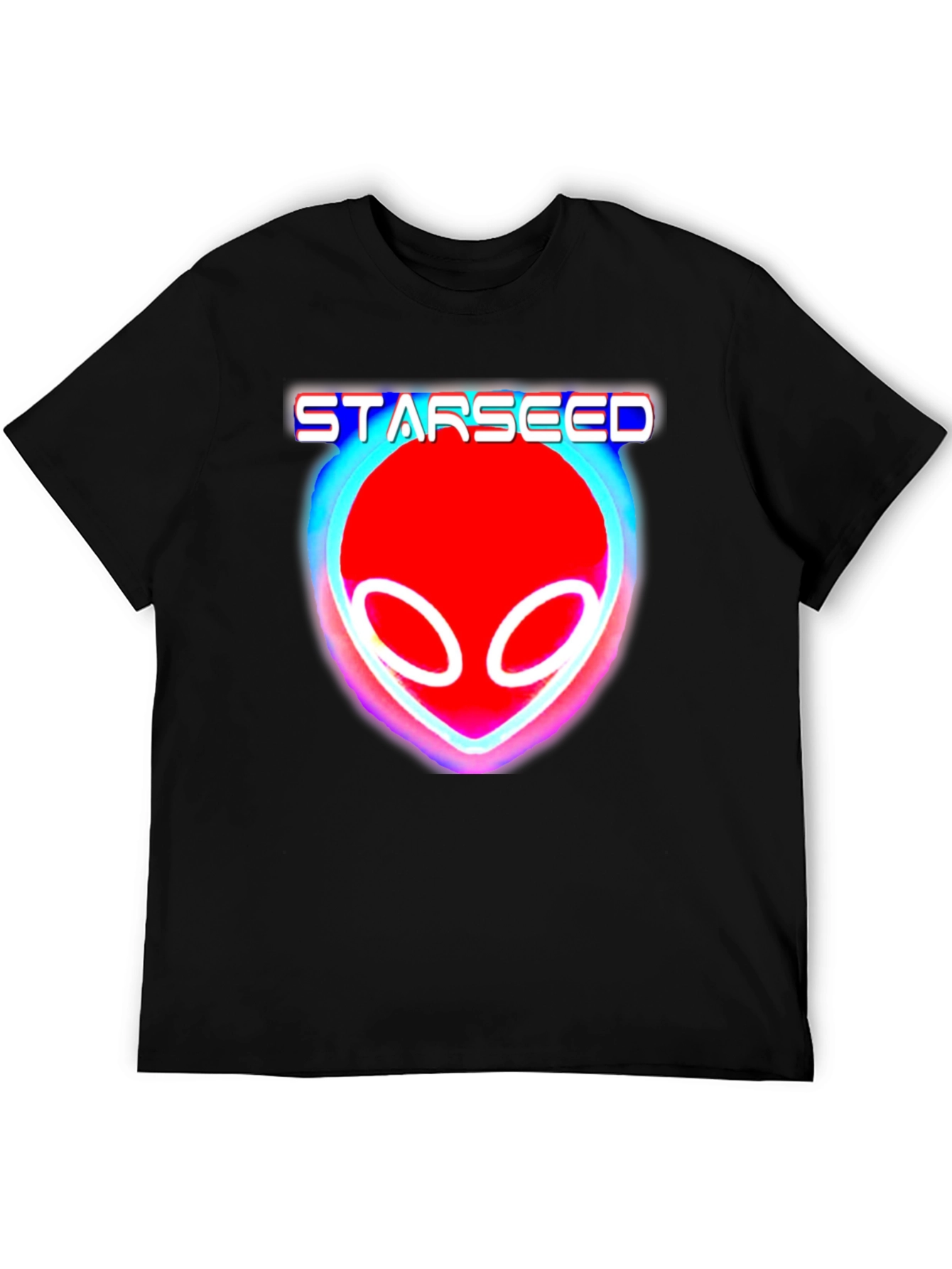 Camiseta Negra Starseed Alienígena Neón Unisex