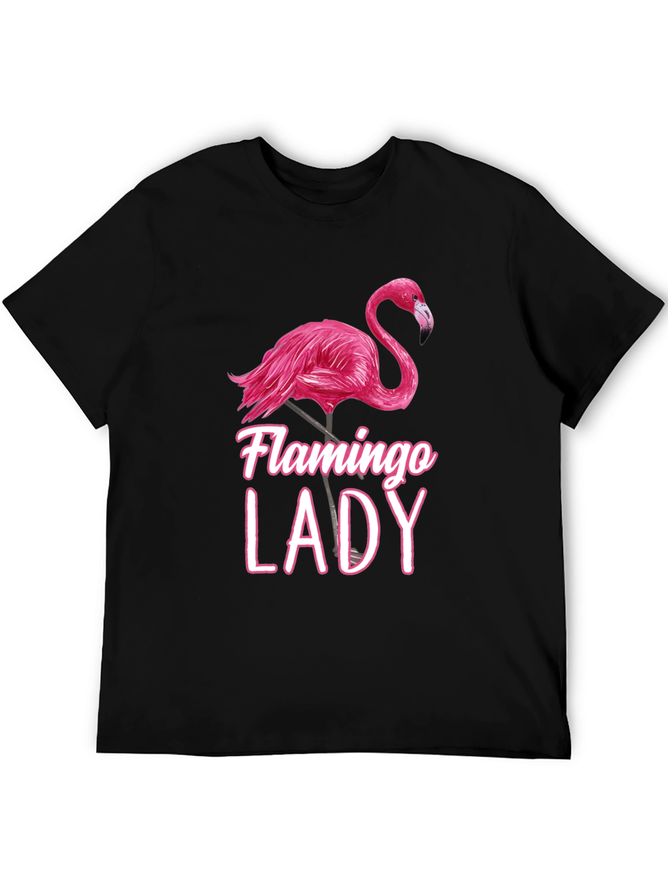 Camiseta Negra Flamingo Lady