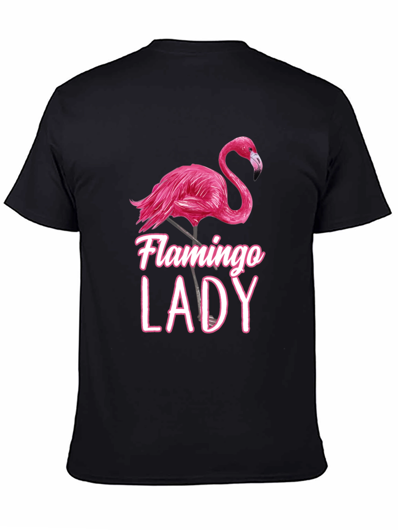 Camiseta Negra Flamingo Lady