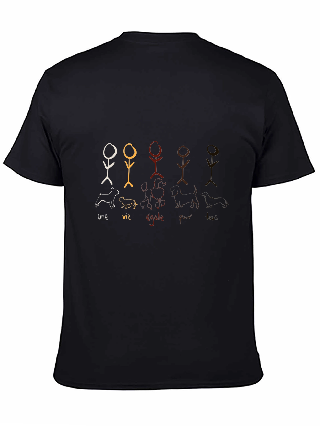 Camiseta Negra Evolución Canina