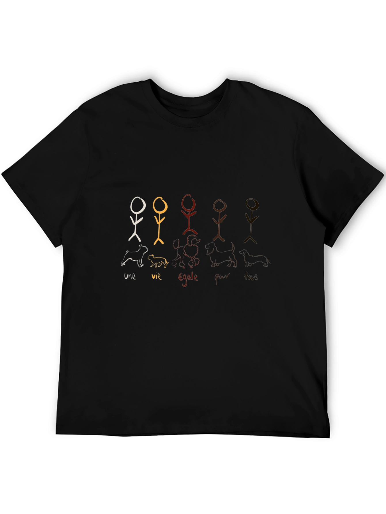 Camiseta Negra Evolución Canina