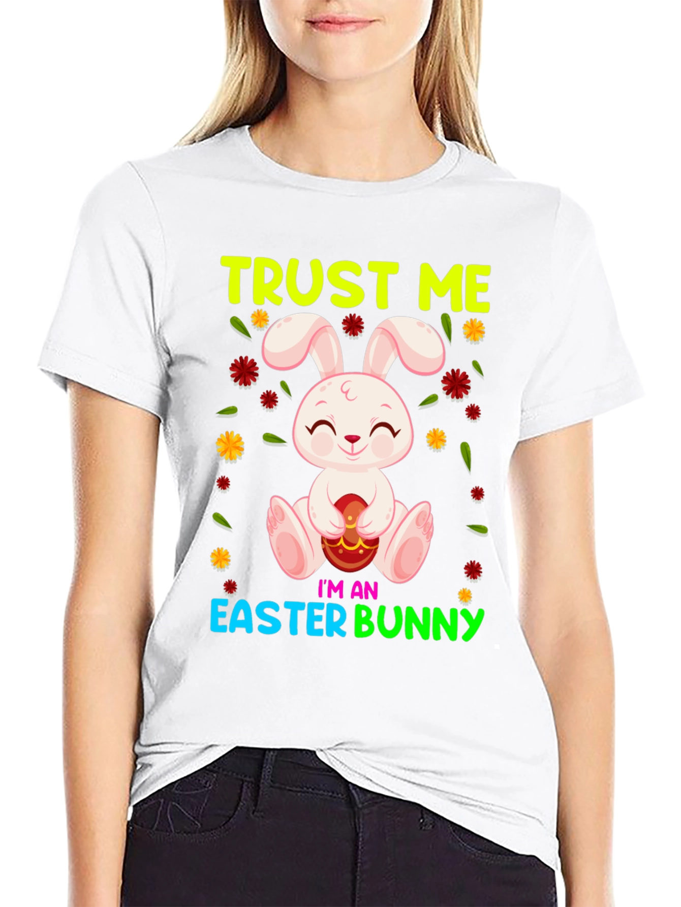 Camiseta con Diseño de Conejito de Pascua