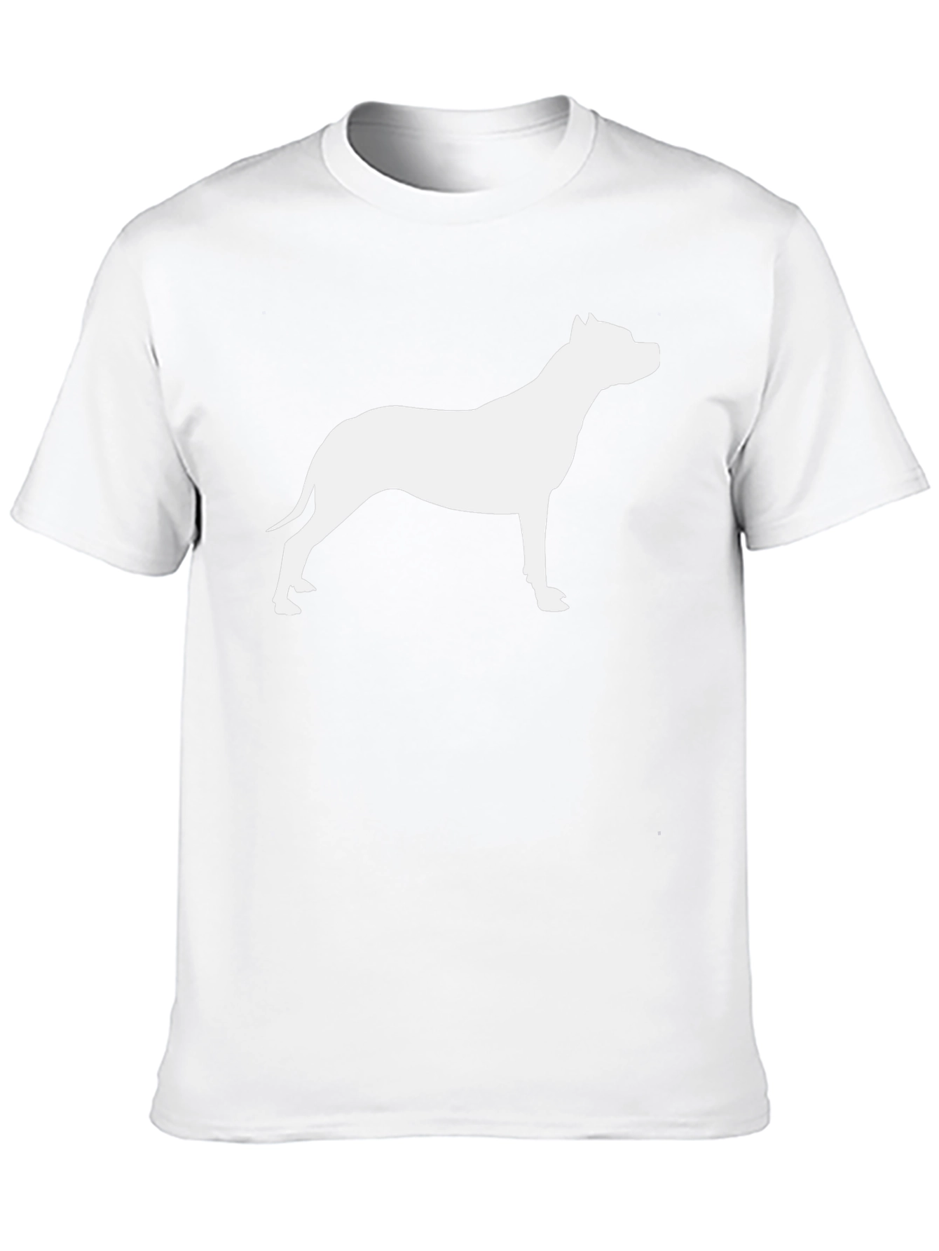 Camiseta Negra con Silueta de Perro Pitbull