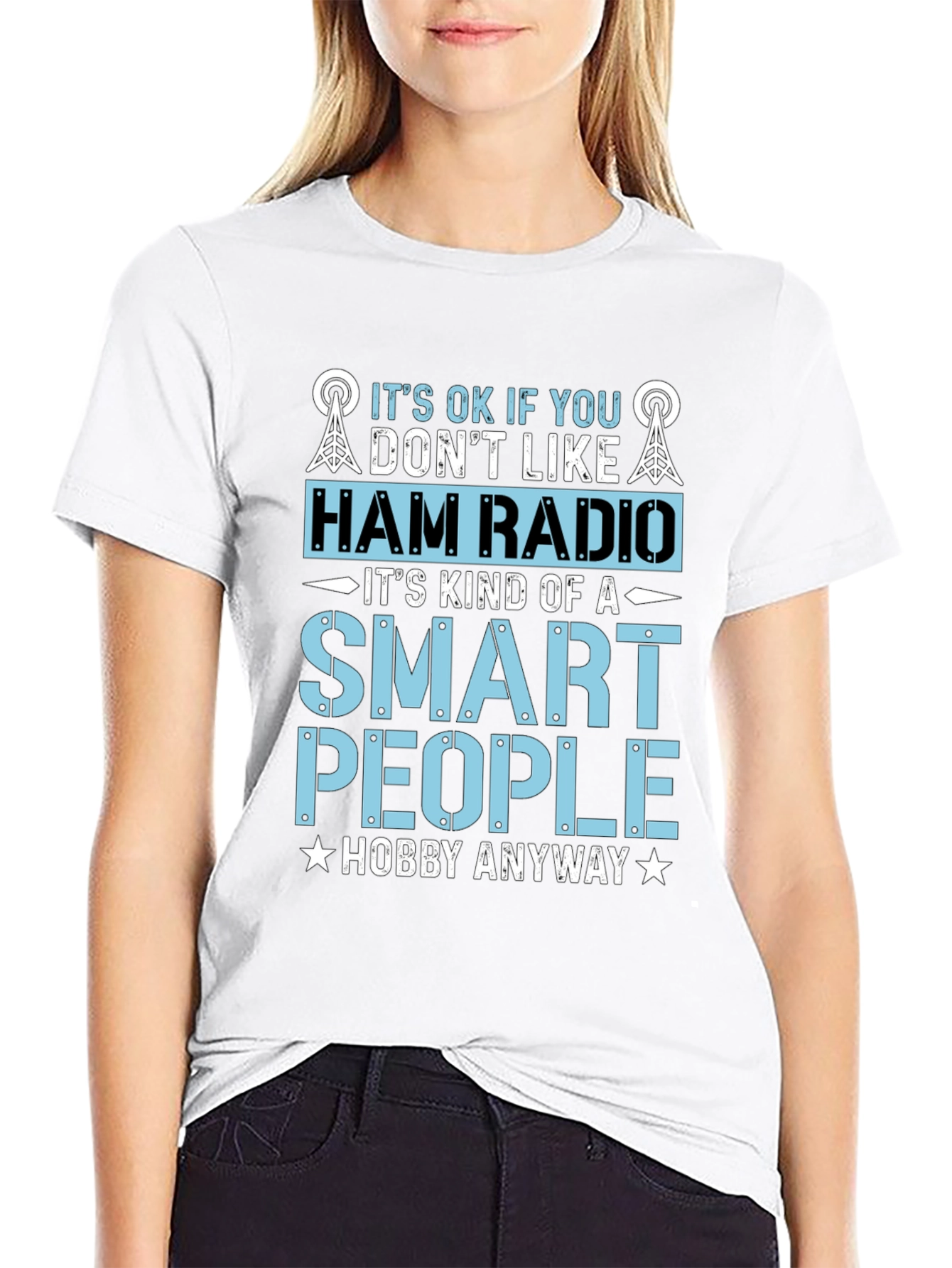 Camiseta Negra Radioaficionado - Hobby Inteligente