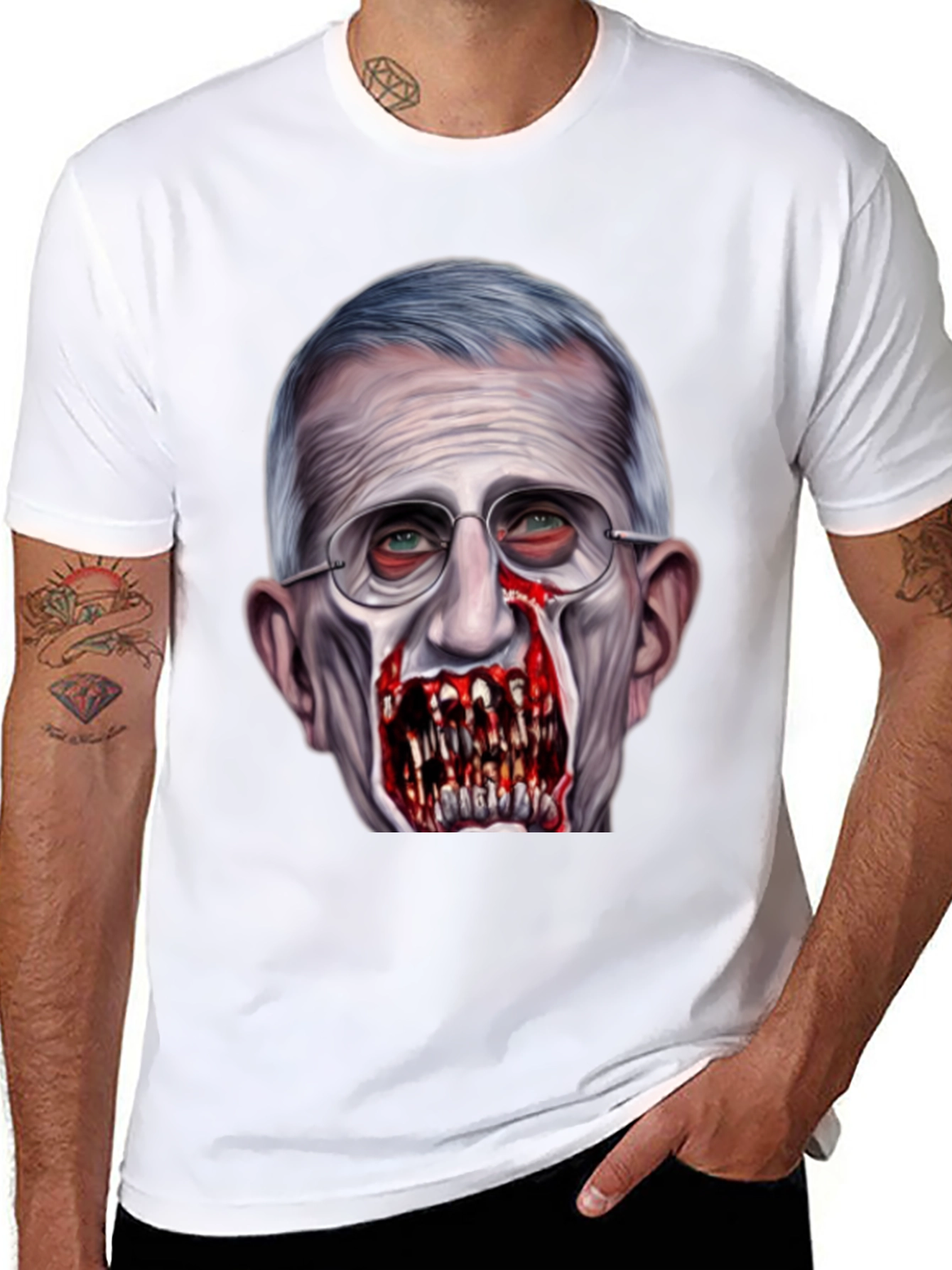 Camiseta Estampada Fauci Zombi