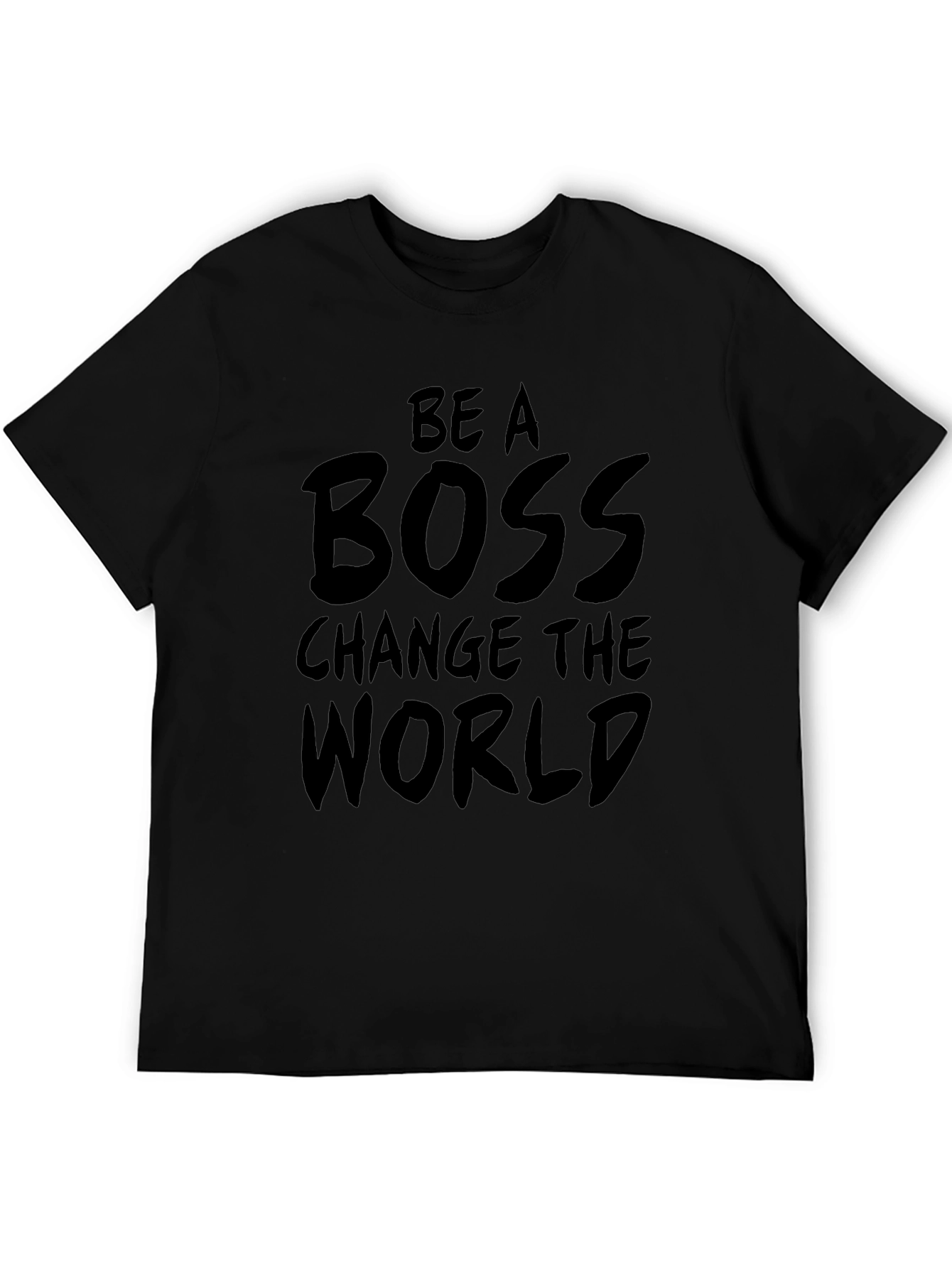 Camiseta Negra Be A Boss Change The World