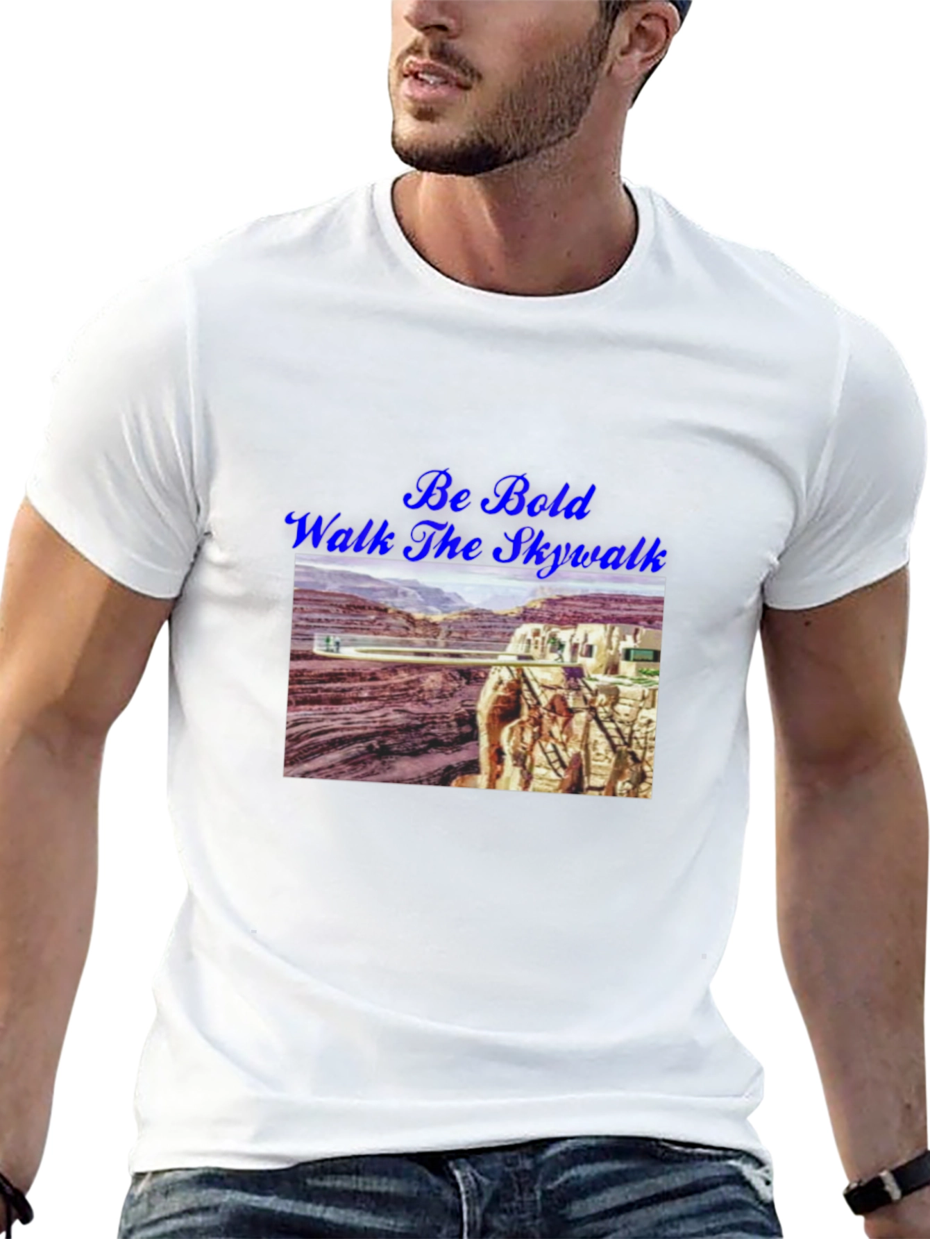Camiseta Negra Be Bold Walk the Skywalk