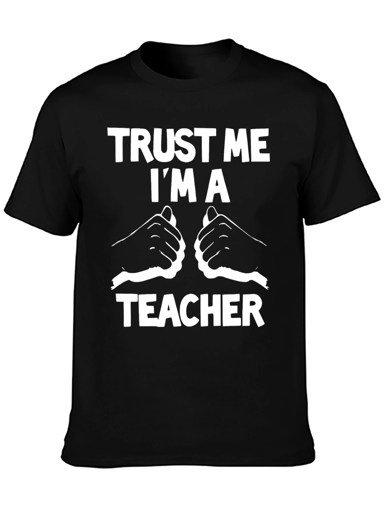 Camiseta Negra: Confía en mí Soy Profesor
