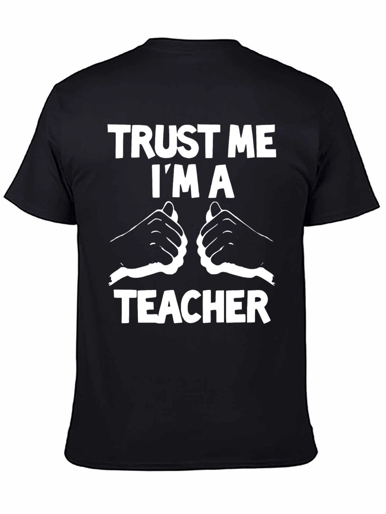 Camiseta Negra: Confía en mí Soy Profesor