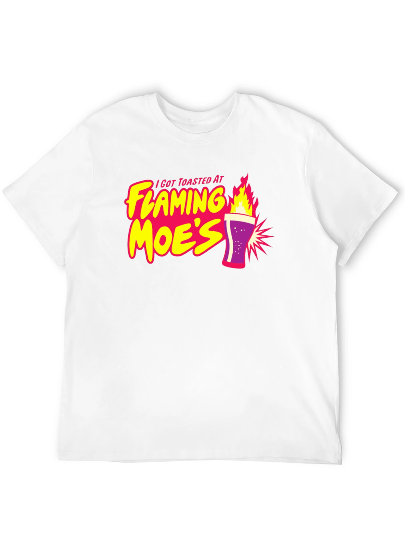 Camiseta Negra con Diseño Flaming Moes