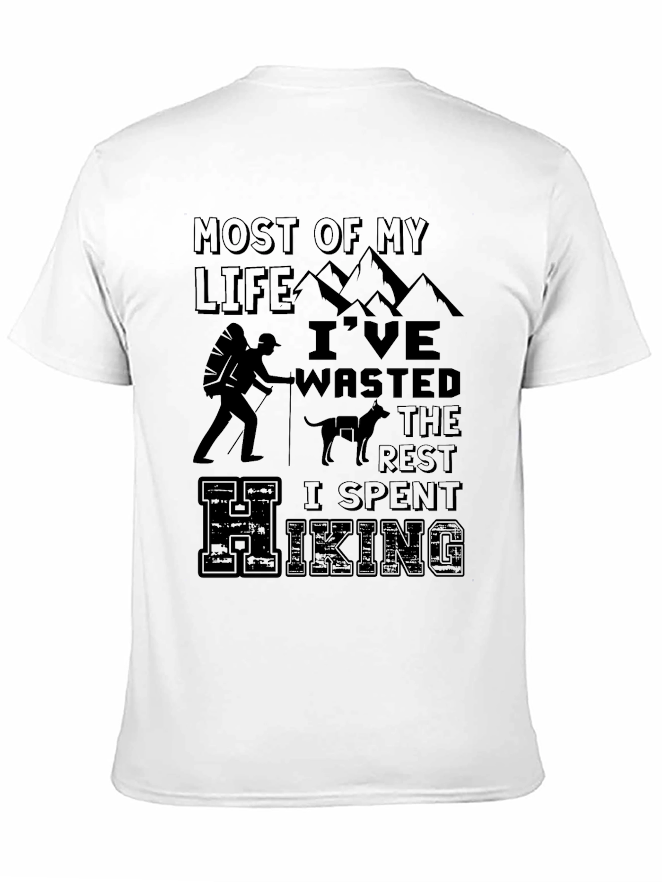 Camiseta Negra Hiking para Aventura al Aire Libre